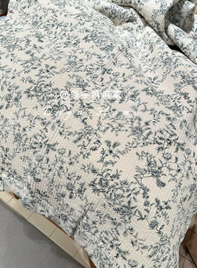 韩国专柜代购stich高端床品莫代尔碎花双面床盖柔软舒适可机洗