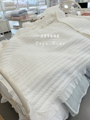 超推荐！韩国专柜Laura Ashley纯色夏凉被床盖两用 莫代尔超柔软