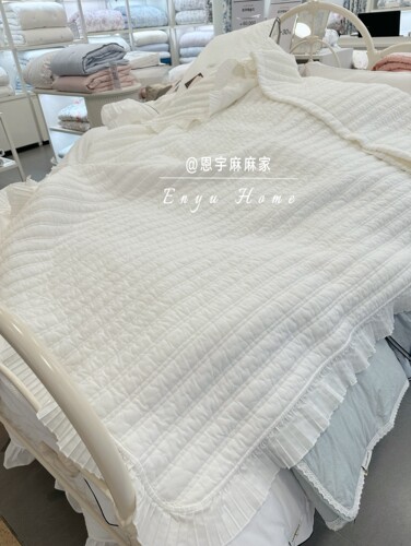 超推荐！韩国专柜Laura Ashley纯色夏凉被床盖两用 莫代尔超柔软