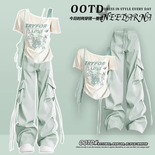 巨好看韩系2026超火多巴胺一整套ootd穿搭初夏独特漂亮绝美套装裤