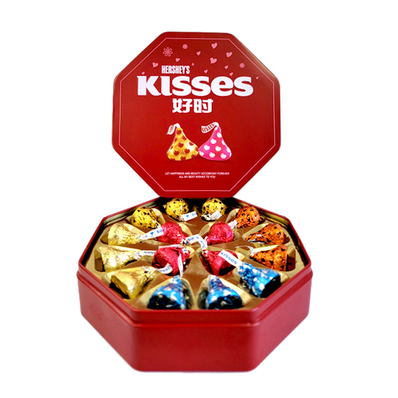 Hershey&lsquo;s好时之吻巧克力16粒水滴铁盒礼盒装满月成品结婚喜糖