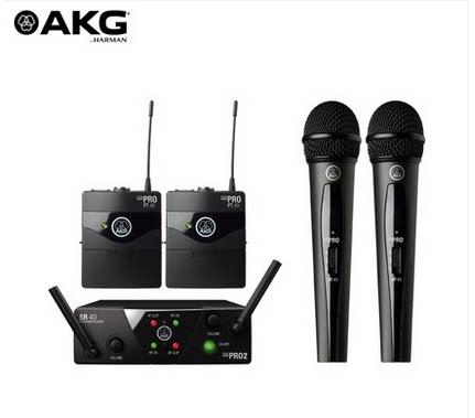 akg一拖二人声乐器无线麦克风