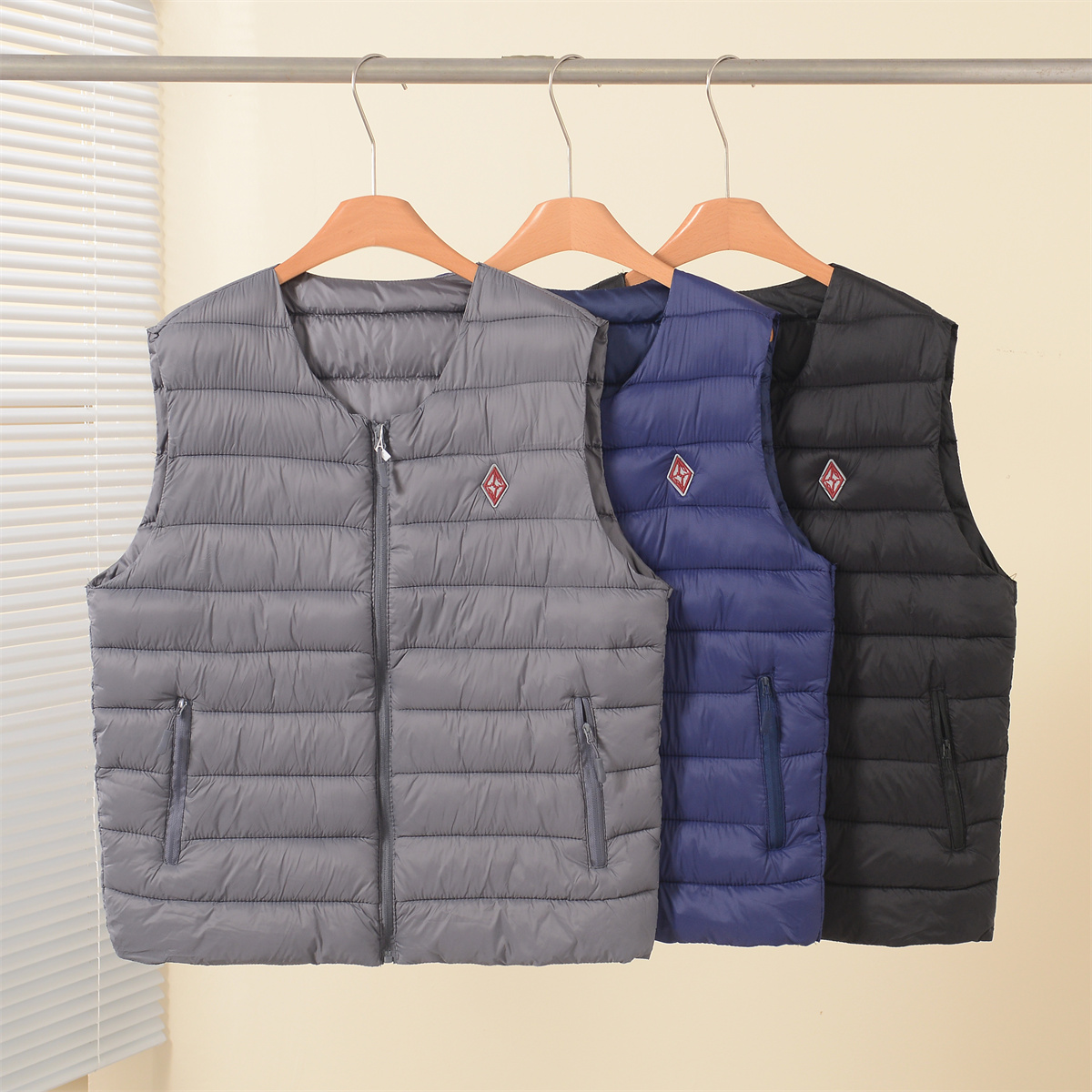 秋冬季棉服马甲宽松短款轻薄保暖内胆背心中老年内穿马夹男上衣