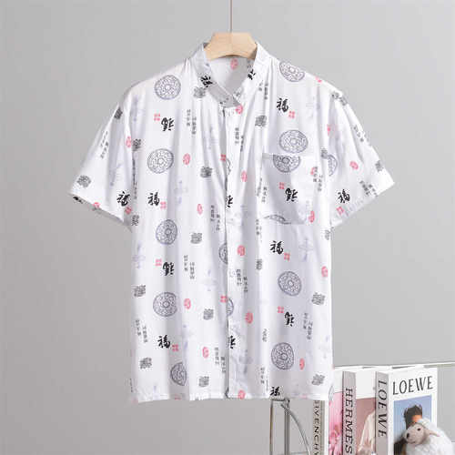 棉绸简约爸爸款舒适夏季百搭立领