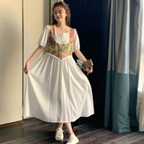 新品现货！夏季假两件拼接连衣裙2330-P120控178，女装连衣裙，依依服饰