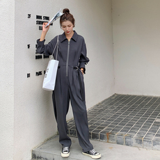 现货！21新款飘带撞色休闲连体阔腿裤！1609p115控168，女装休闲裤，依依服饰