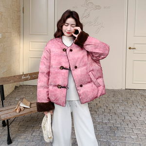 【现货】新中式风缎面90绒羽绒服 B001-M192-285控428图片