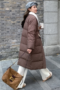 【图】现货！标90白鸭绒牛角扣羽绒服M92-P295控458图片