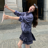 【现货】韩系百搭格子外套+半身裙两件套B001-8302-P175控258，女装套装/套裙，依依服饰