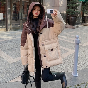 现货！一手长拼色羽绒服M118-P245控368，女装羽绒服，依依服饰