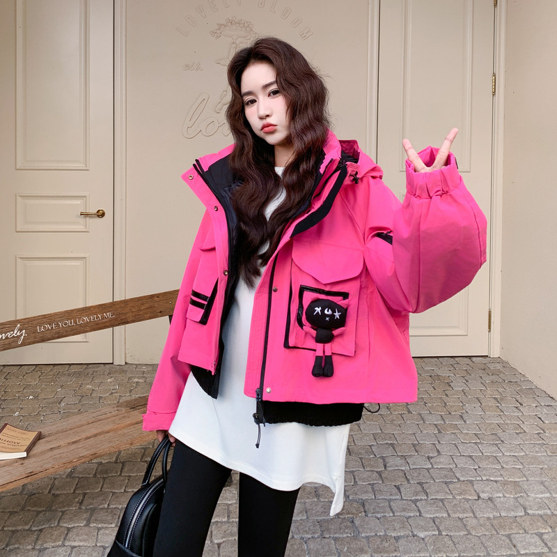 新品现货！真两件工装派克冲锋衣90绒羽绒服B001-M191P335控468,女装羽绒服,依依服饰