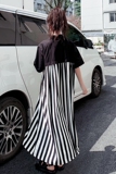 法式条纹衬衫连衣裙女夏2025新款盐系高级感宽松别致洋气小众长裙，女装连衣裙，依依服饰