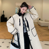图大货！冬季轻便设计感小众韩系菱格加厚服2290-P180控268，女装棉衣/棉服，依依服饰
