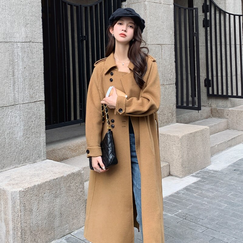 现货！双面70羊绒大衣6803-P285控418,女装毛呢外套,依依服饰