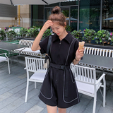 大货现货！网红荧光条连体裤0603-P95控148，女装休闲裤，依依服饰