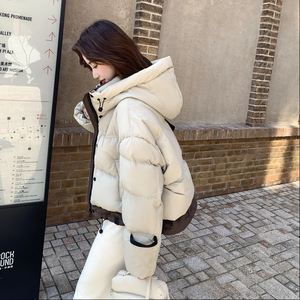【现货】泡芙连帽拼接羽绒服 B001-M187-P235控348图片