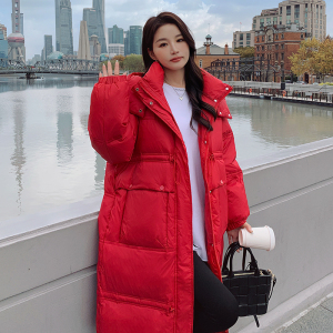 新品现货跑量款！新年圣诞红可脱卸帽白鸭绒羽绒服 M89-P190控288图片