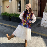 新品现货！绝美立体花朵背心+连衣裙8616-P195控318，女装套装/套裙，依依服饰