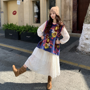 【现货】绝美立体花朵背心+连衣裙 8616-P195控318，女装套装/套裙，依依服饰