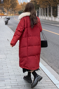 【图】现货！新年圣诞红中长款羽绒服M85-P235控358图片