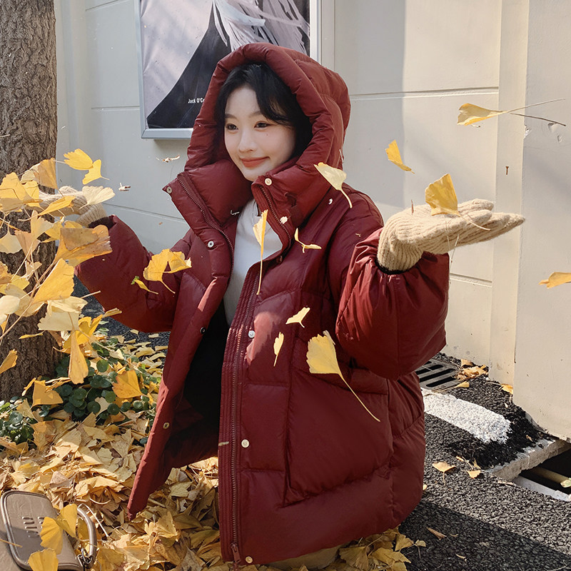 现货！泡芙欧版宽松白鸭绒羽绒服M161-P285控428,女装羽绒服,依依服饰