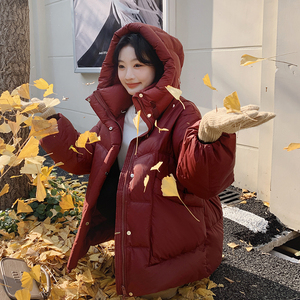 现货！泡芙欧版宽松白鸭绒羽绒服 M161-P285控428图片
