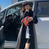 韩系慵懒赫本千金风呢子大衣女秋冬高级设计感超好看长款毛呢外套，女装毛呢外套，依依服饰