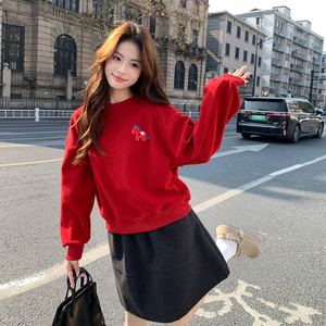 【现货】韩系百搭减龄小马卫衣 8605-P125控208（上衣）图片