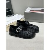 厚底增高外穿2026夏季 女 洞洞百搭休闲凉鞋 新款 真皮镂空罗马渔网鞋