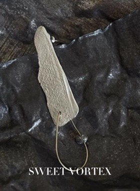 「清仓现货秒发」Detaj x Uma Wang 复古白色纯银制耳坠 单只！