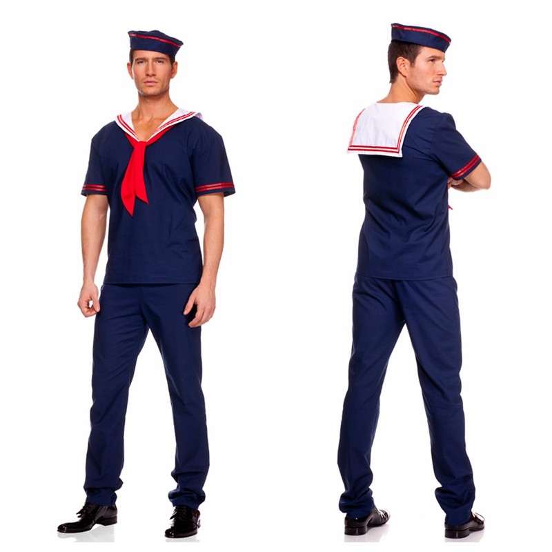 男款水手服 海军制服诱惑 角色扮演服 万圣节舞会派对装 欧美游戏