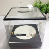 盒 6寸小四寸透明慕斯方形包装 爆浆蛋糕盒4寸2 5寸芝士西点手提盒