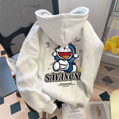 银狐绒聚群韩版宽松连帽卫衣