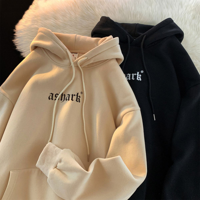 秋冬季聚群韩版宽松连帽卫衣