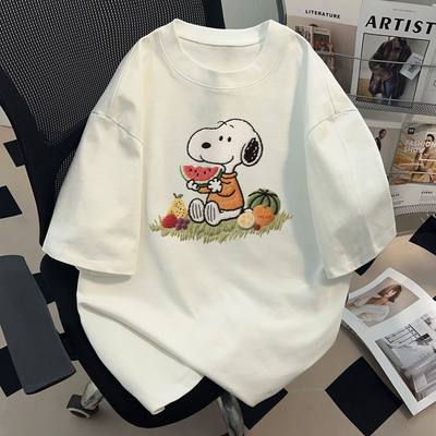 聚群五分袖韩版青少年纯棉上衣