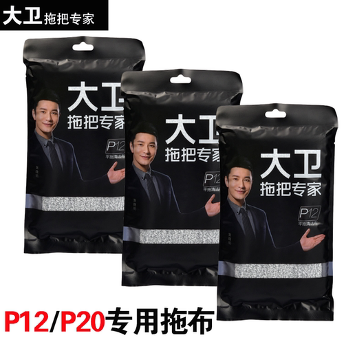 大卫P12平板拖把头原厂加厚