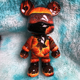 现货成品流体熊摆件32cm高 酷酷熊手工diy流体熊存钱罐桌面摆件