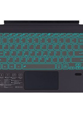 适用微软surface pro34567蓝牙键盘 pro2017七彩发光触摸蓝牙键盘