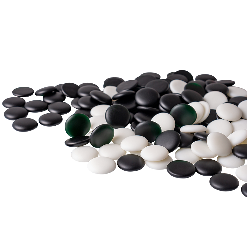 仿白玉密胺围棋双凸体验装补