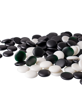 仿白玉密胺围棋双凸体验装补