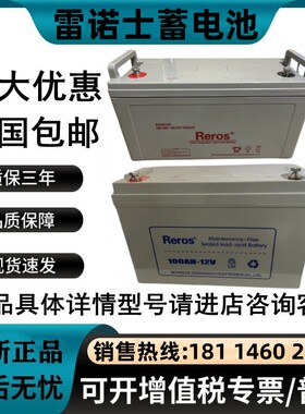 Reros雷诺士蓄电池NP100-12直流屏12V24A38A65A100AH120AH机房UPS