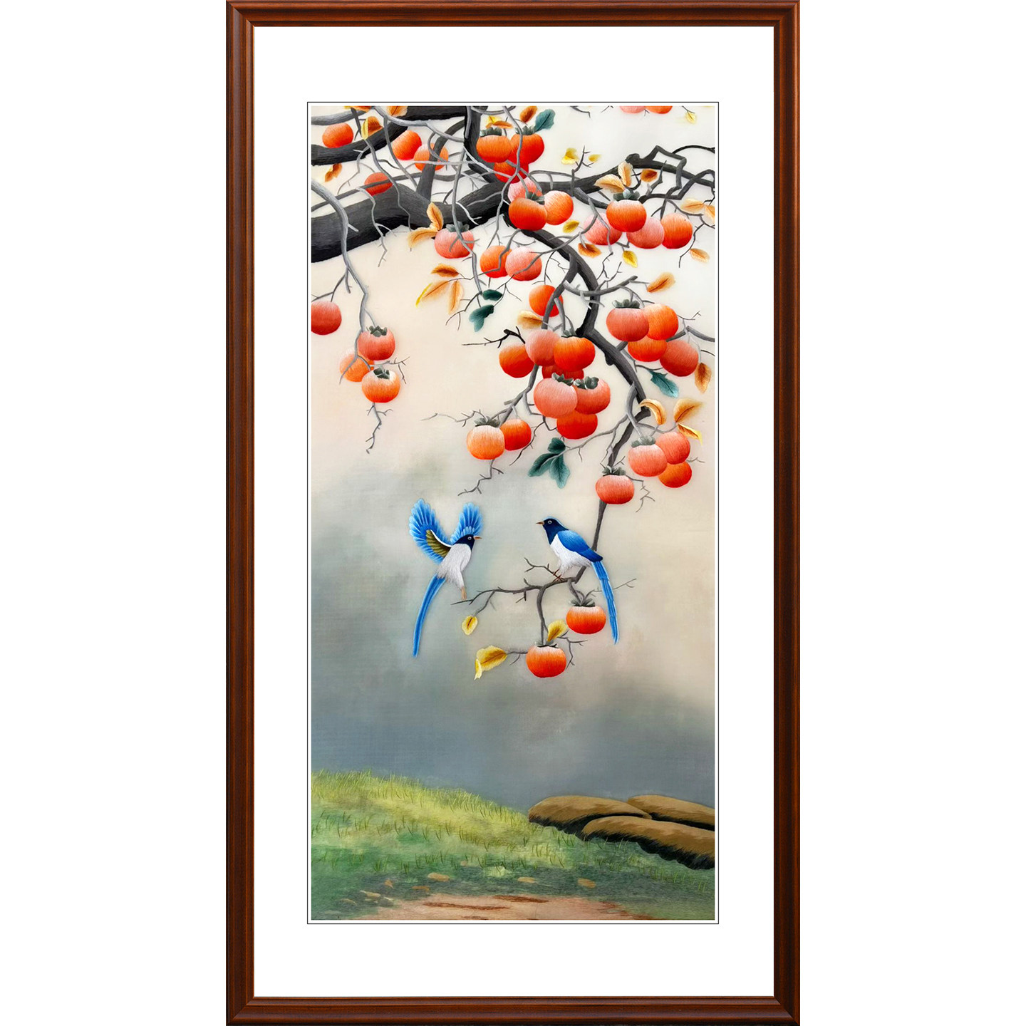 苏绣成品挂画事事如意中式玄关走廊装饰画葫芦福禄真丝纯手工刺绣