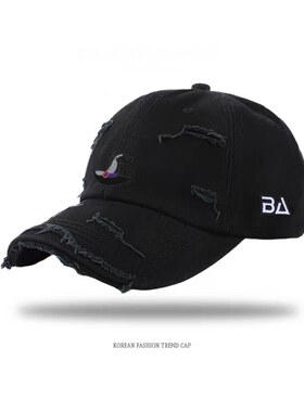 New Bcfauae NB官方正品美式潮牌破洞鸭舌帽时尚百搭出游棒球帽