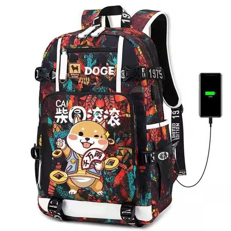 柴源滚滚多才书包双肩包背包男女