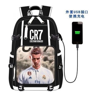 罗纳尔多 C罗书包尤文图斯足球男女双肩包小学生初高中孩子周边包