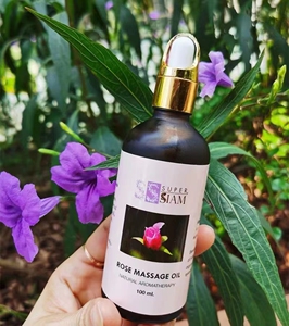 泰国正品SUPER SIAM玫瑰茉莉精油脸部提亮肤色塑身推背护肤100ml