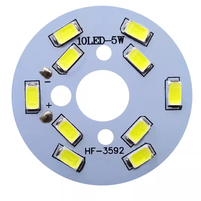 客厅5W圆形灯板5730贴片 LED水晶灯光源配件2B5C40MM高亮白光44m