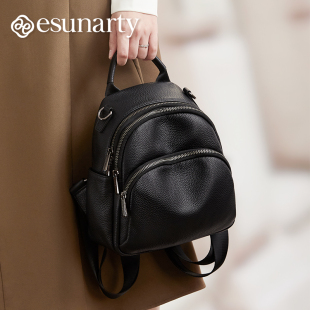 真皮双肩包女2026新款 百搭高级感头层牛皮女士旅行双肩背包 潮时尚