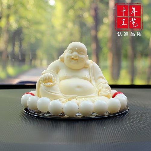 弥勒佛装饰中控台佛像摆件创意