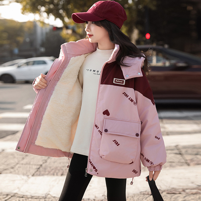 女童加棉加绒冬季棉衣儿童冬装